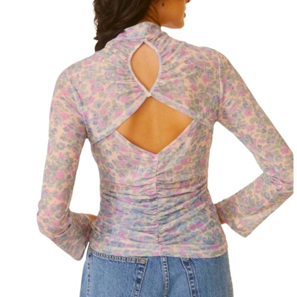 Anthropologie Tops |Anthropologie Sheer Mesh Gauzy Cutout Turtleneck Size XS